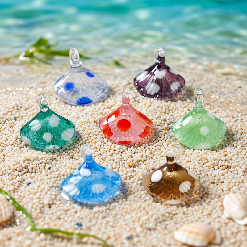 Marine Aquarium - Colorful Mini Sea Shell Charm Glass
