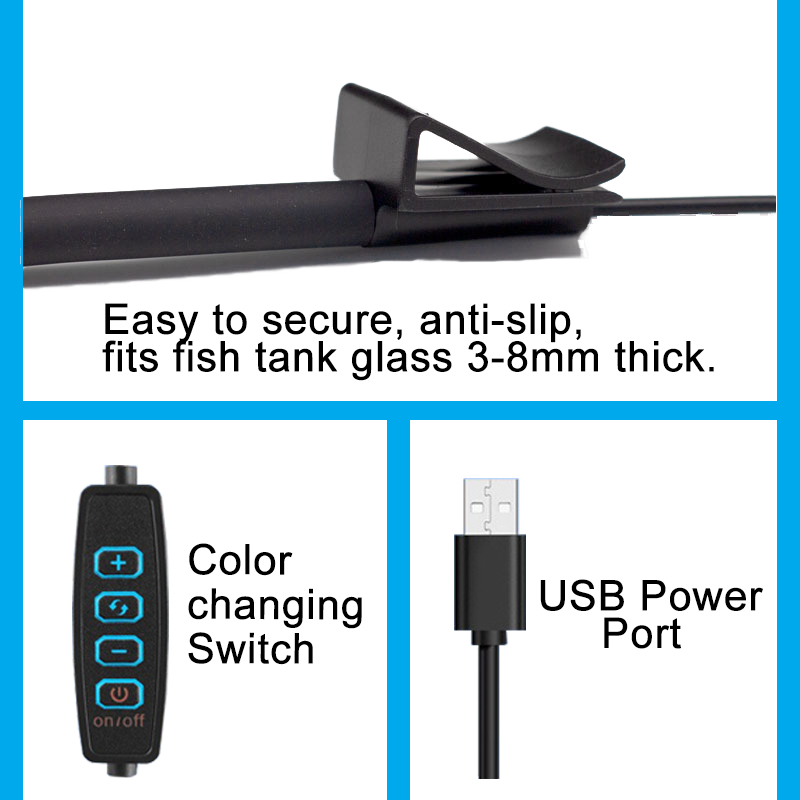 USB Aquarium LED Lamp Fish Tan - đánh giá và giá Aquarium Marine Lights