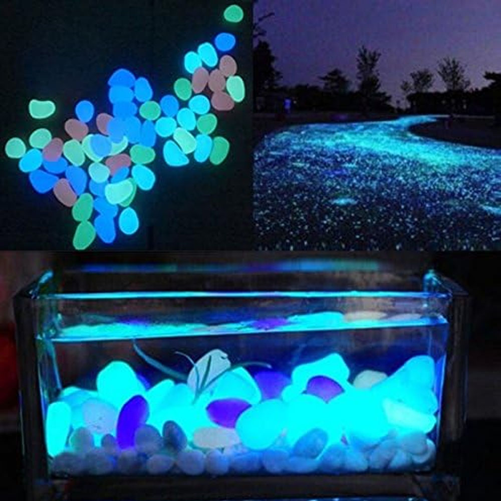 Fish Tank Rocks Glow Blue Pebb - đánh giá và giá Ocean Aquarium