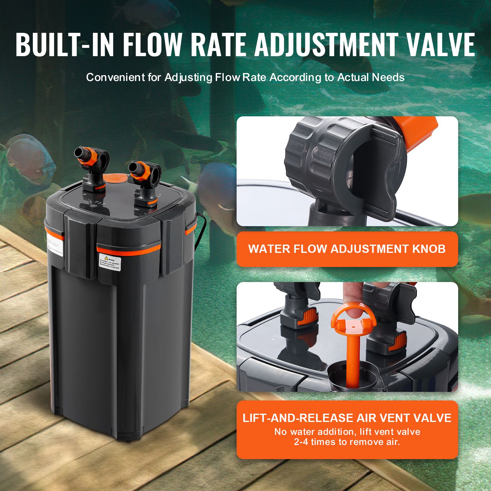 Aquarium Filter 528GPH, 5-Stag - đánh giá và giá Reef Tank Filter